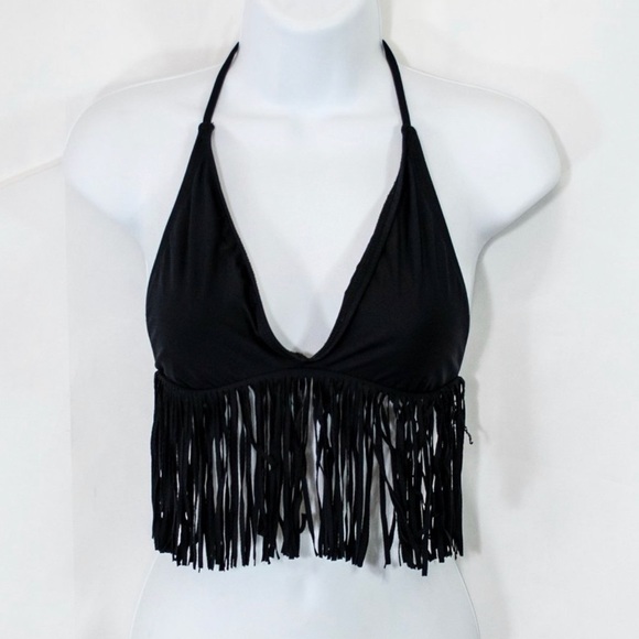 l*space Other - L*SPACE fringe bikini top, black, size medium, boho, gently used